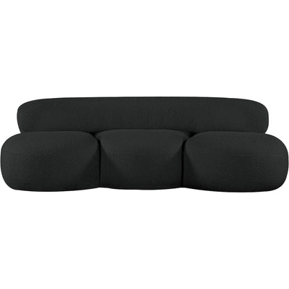 Venti Black Boucle Fabric Sofa