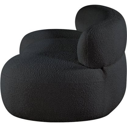 Venti Black Boucle Fabric Sofa