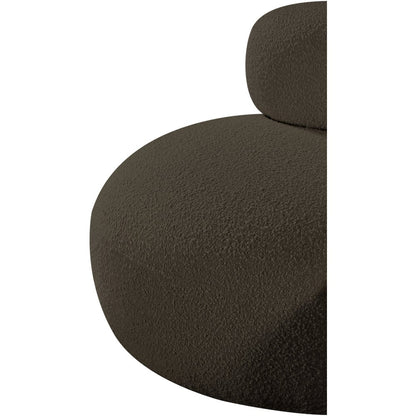 Venti Brown Boucle Fabric Chair