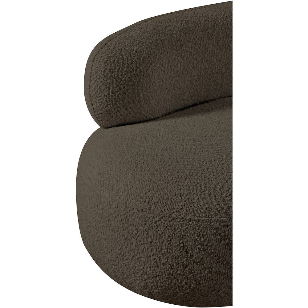 Venti Brown Boucle Fabric Chair