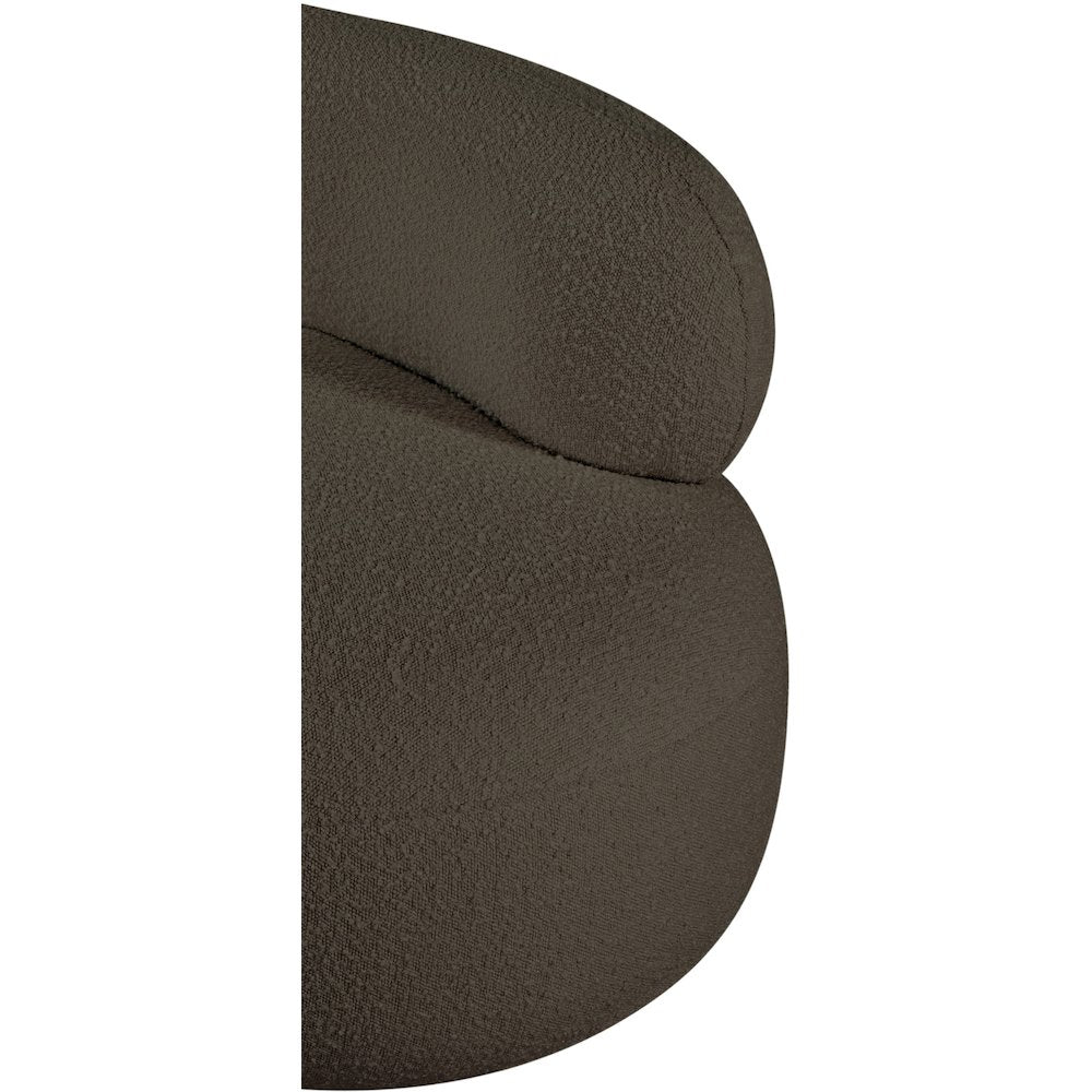 Venti Brown Boucle Fabric Chair