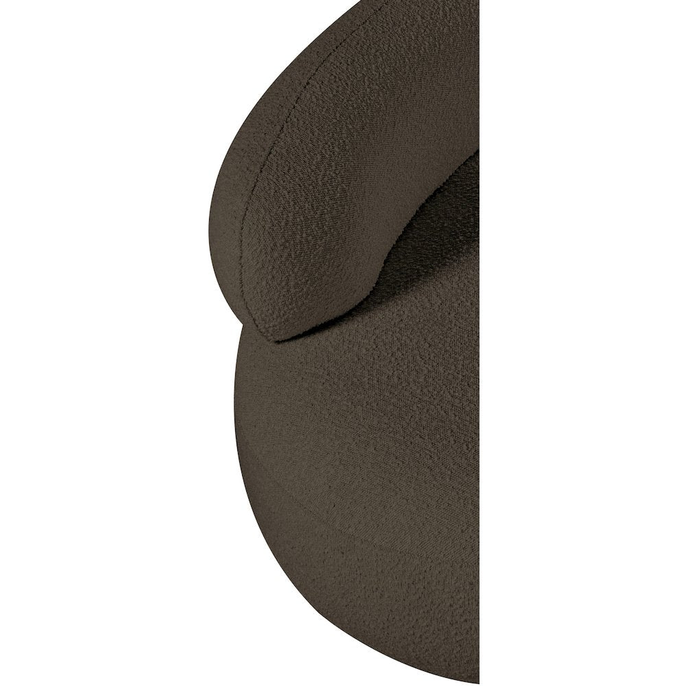 Venti Brown Boucle Fabric Chair