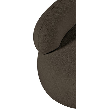 Venti Brown Boucle Fabric Chair