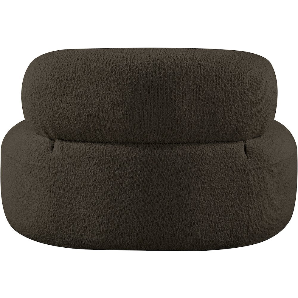 Venti Brown Boucle Fabric Chair