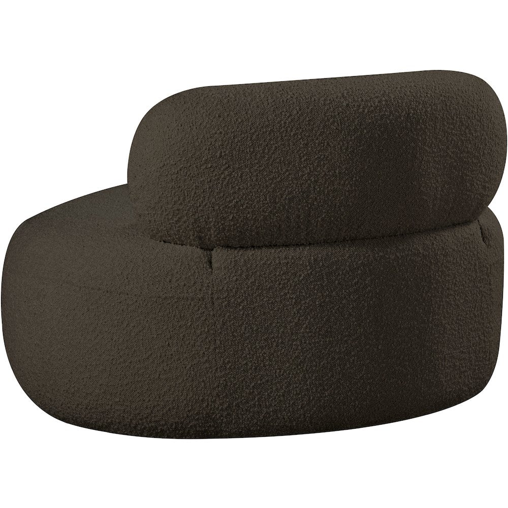 Venti Brown Boucle Fabric Chair