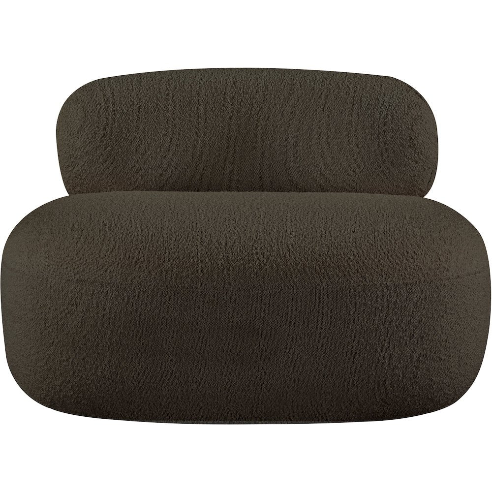 Venti Brown Boucle Fabric Chair