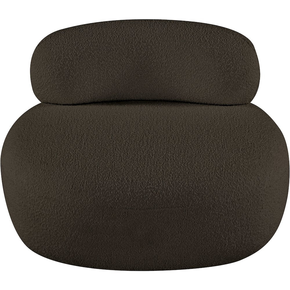 Venti Brown Boucle Fabric Chair