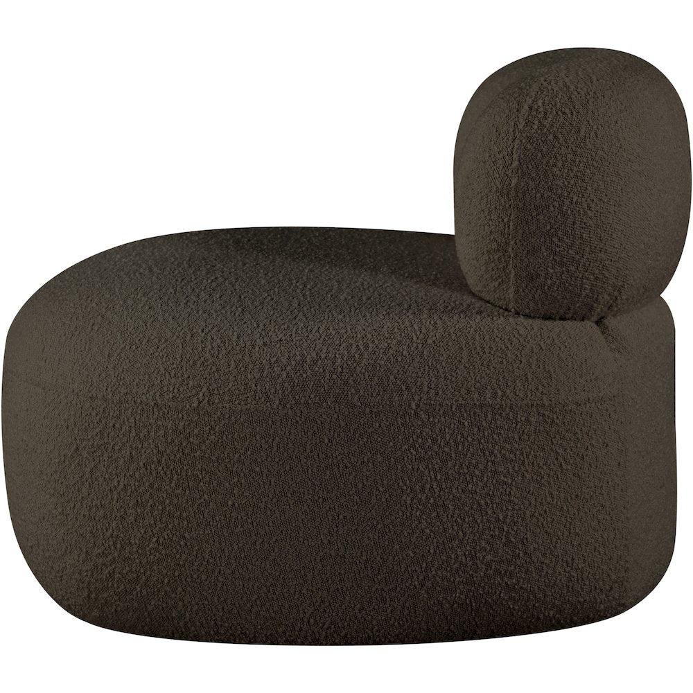 Venti Brown Boucle Fabric Chair