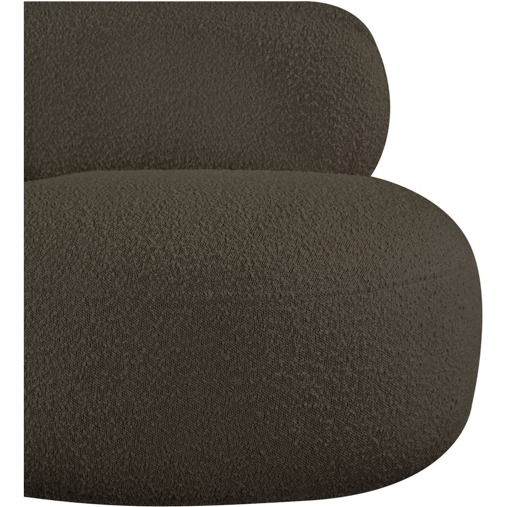 Venti Brown Boucle Fabric Chair