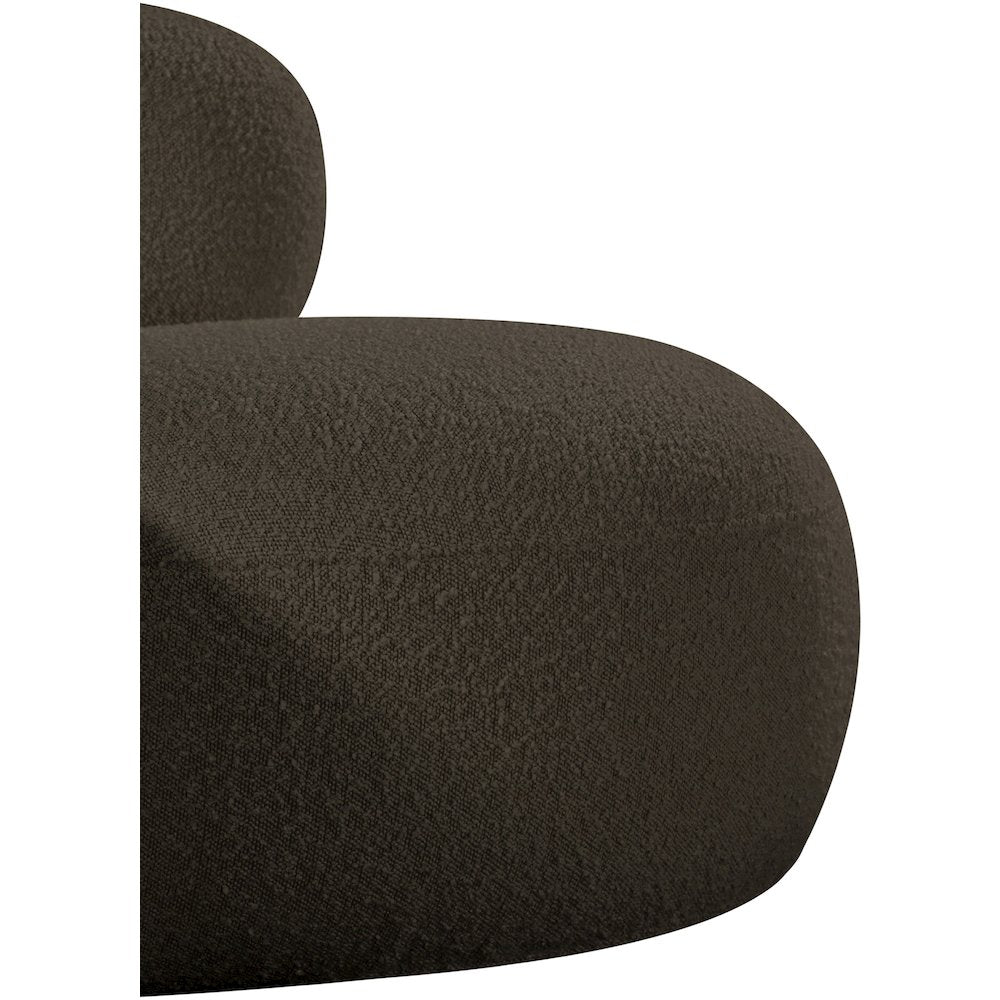 Venti Brown Boucle Fabric Chair