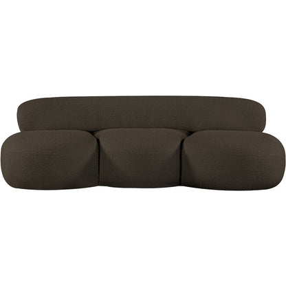 Venti Brown Boucle Fabric Loveseat
