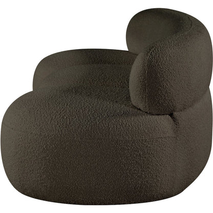 Venti Brown Boucle Fabric Loveseat