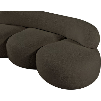 Venti Brown Boucle Fabric Sofa