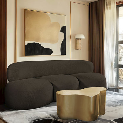 Venti Brown Boucle Fabric Sofa
