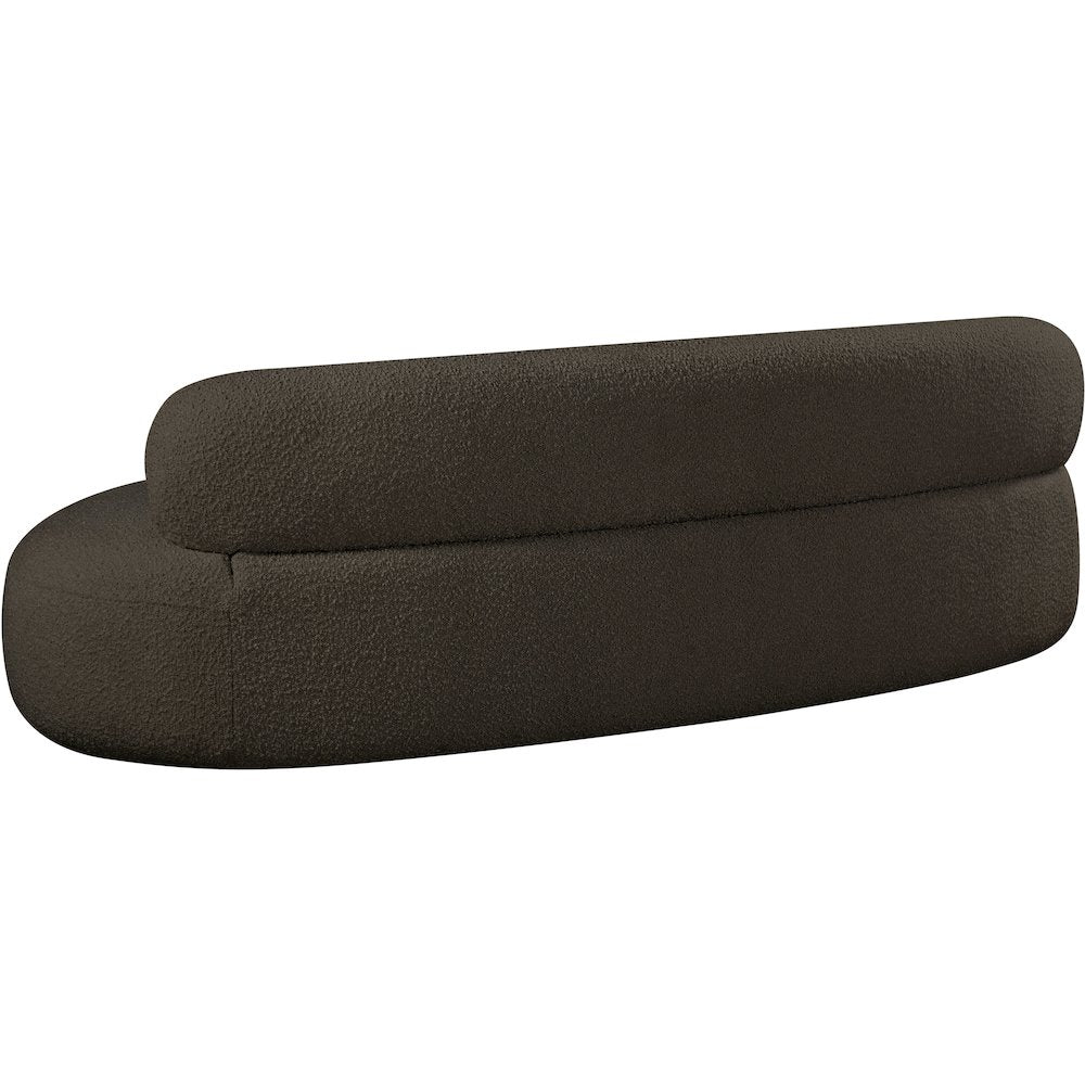 Venti Brown Boucle Fabric Sofa