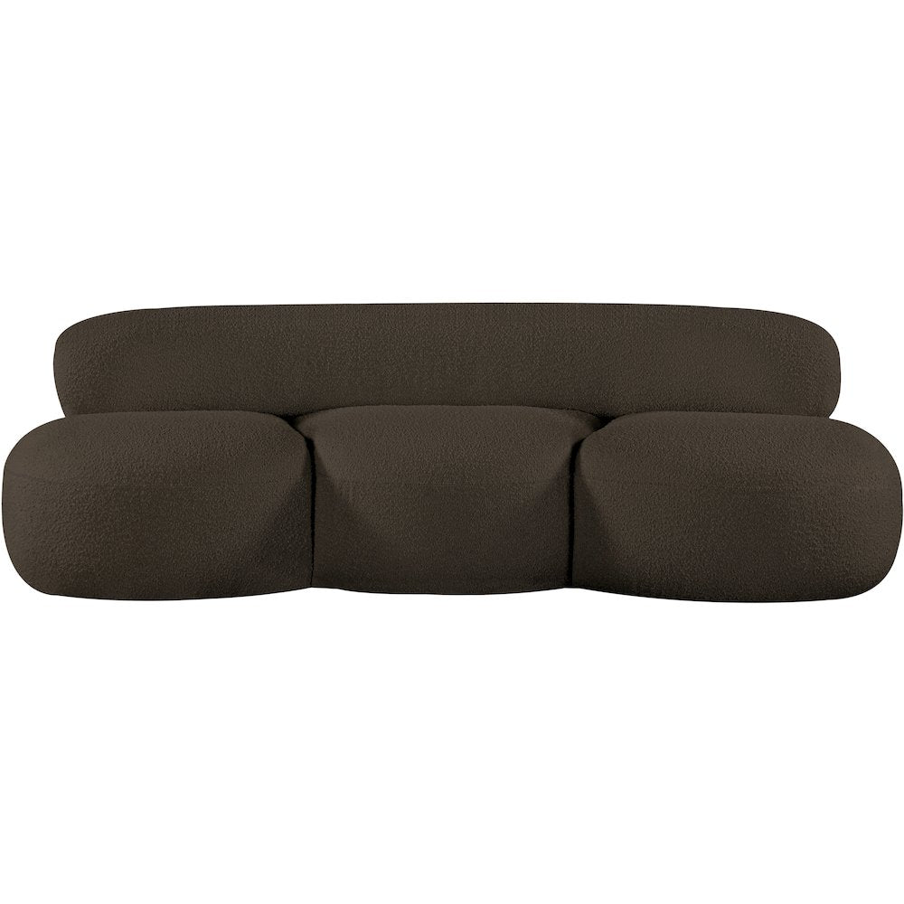 Venti Brown Boucle Fabric Sofa