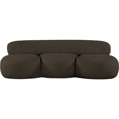 Venti Brown Boucle Fabric Sofa