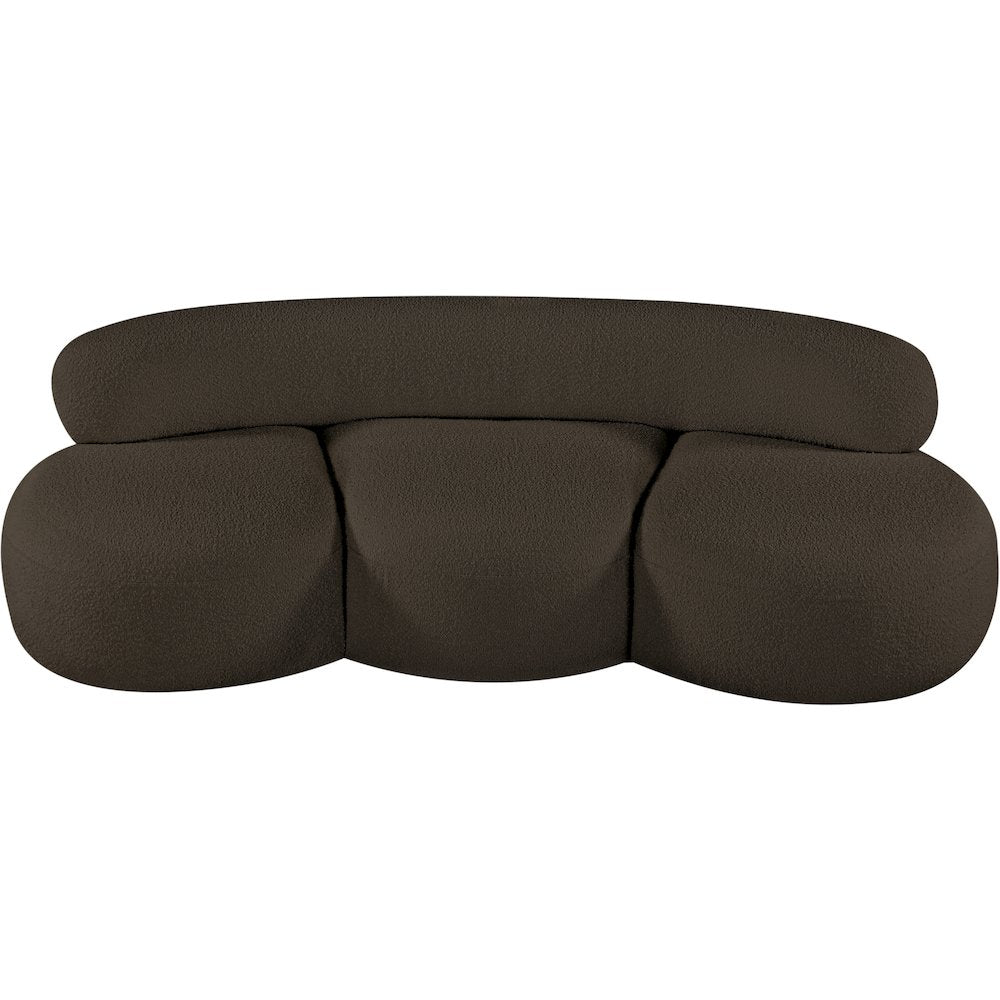 Venti Brown Boucle Fabric Sofa