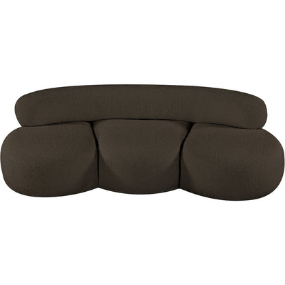 Venti Brown Boucle Fabric Sofa