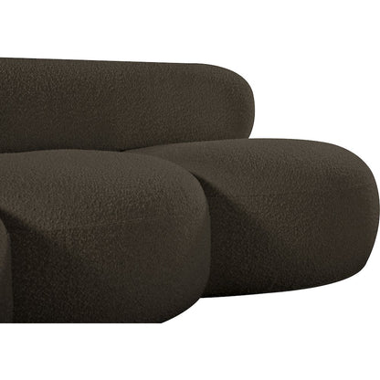 Venti Brown Boucle Fabric Sofa