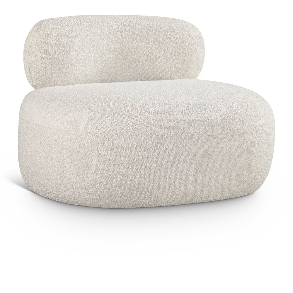 Venti Cream Boucle Fabric Chair