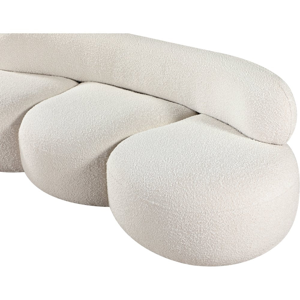 Venti Cream Boucle Fabric Sofa