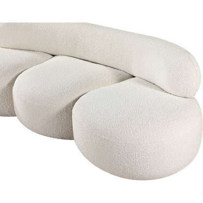 Venti Cream Boucle Fabric Sofa
