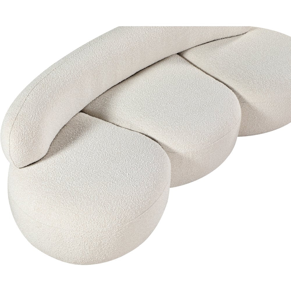 Venti Cream Boucle Fabric Sofa
