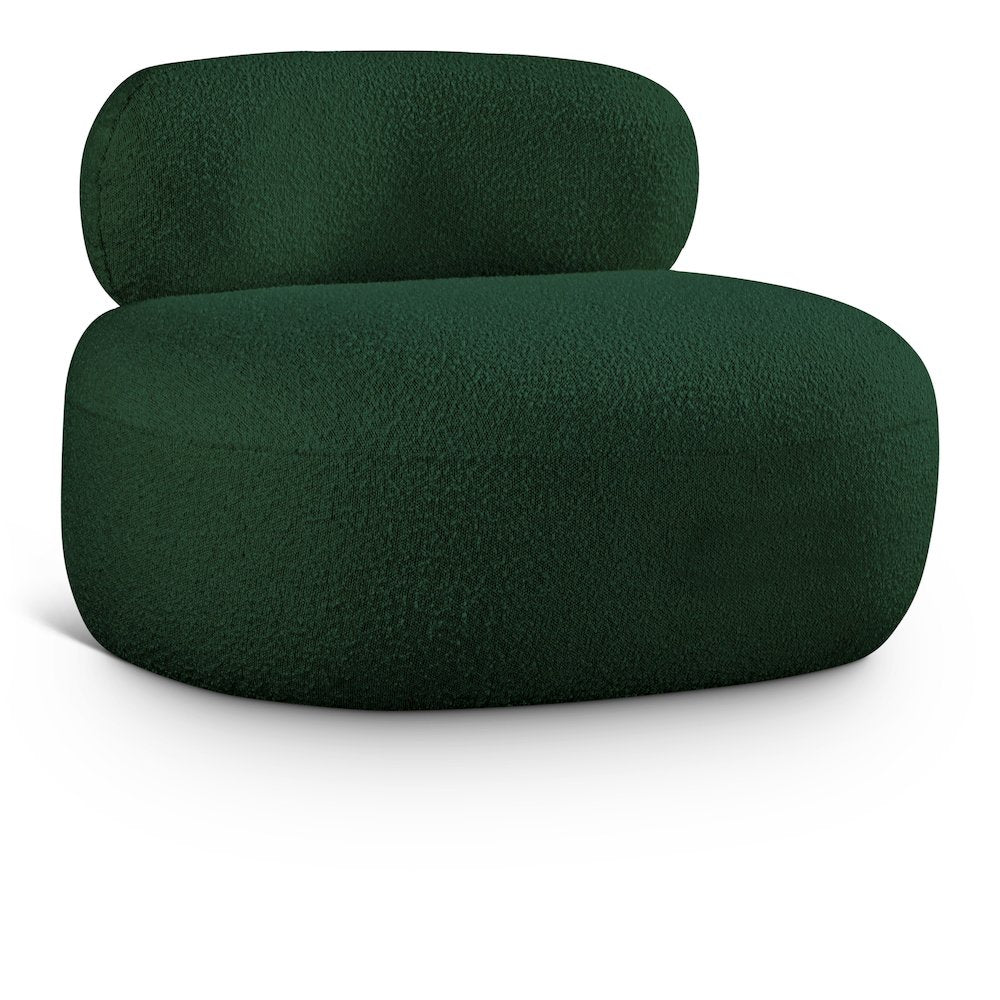 Venti Green Boucle Fabric Chair