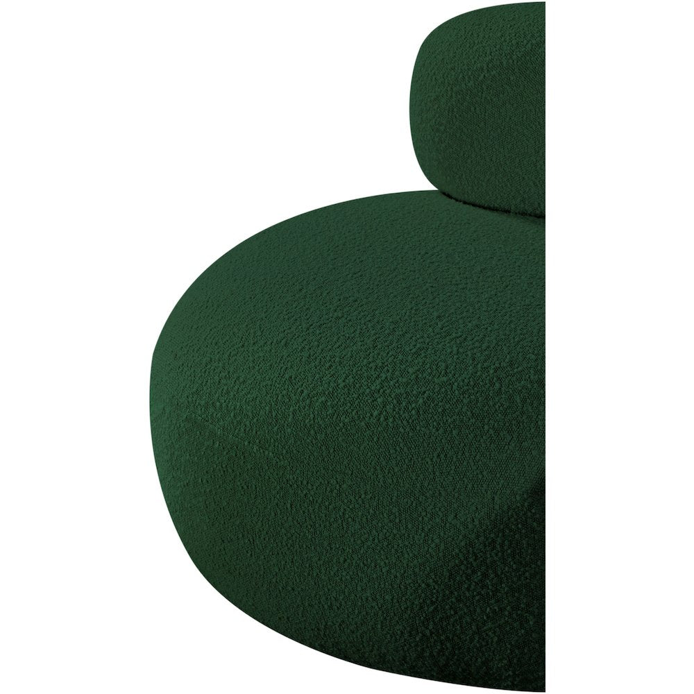 Venti Green Boucle Fabric Chair