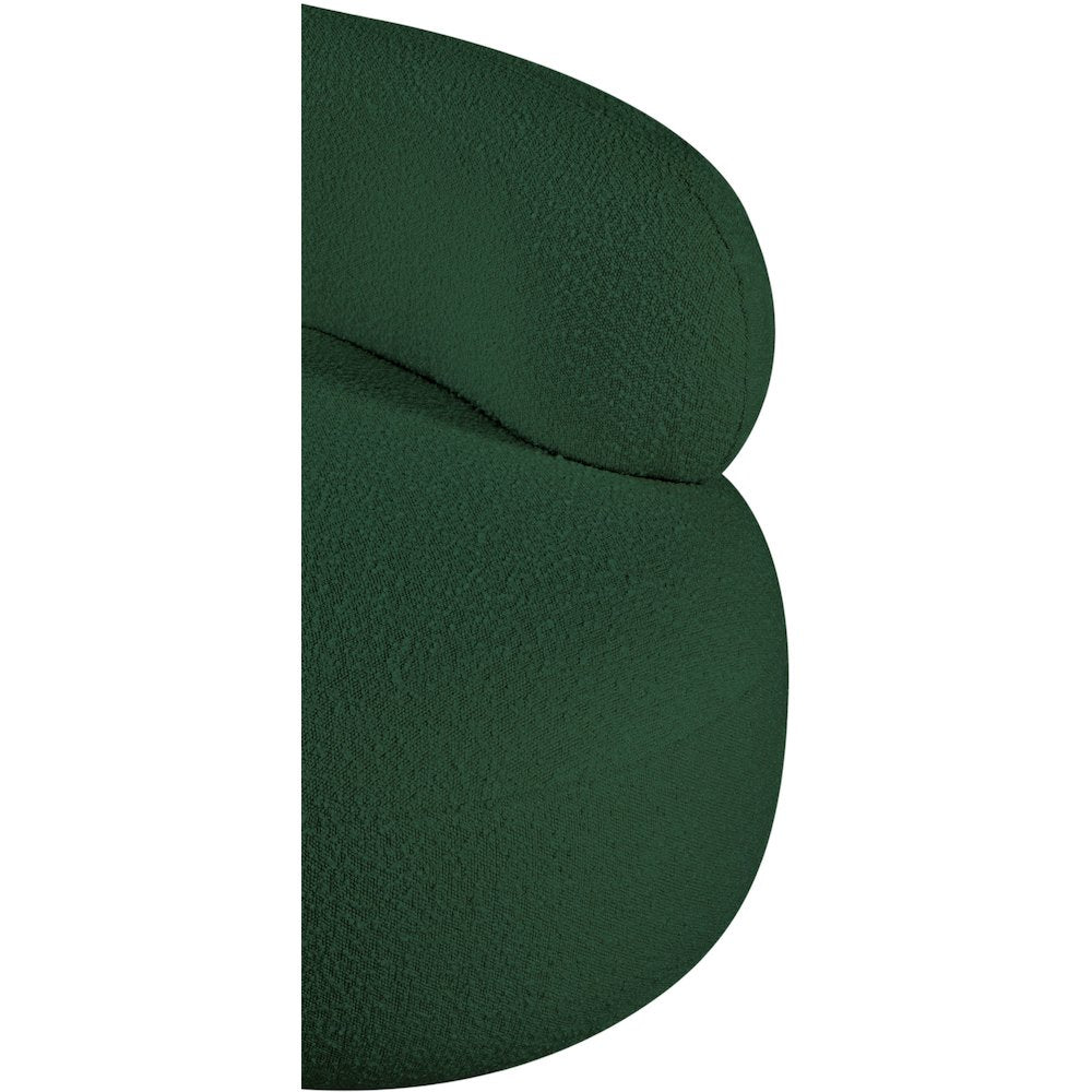 Venti Green Boucle Fabric Chair