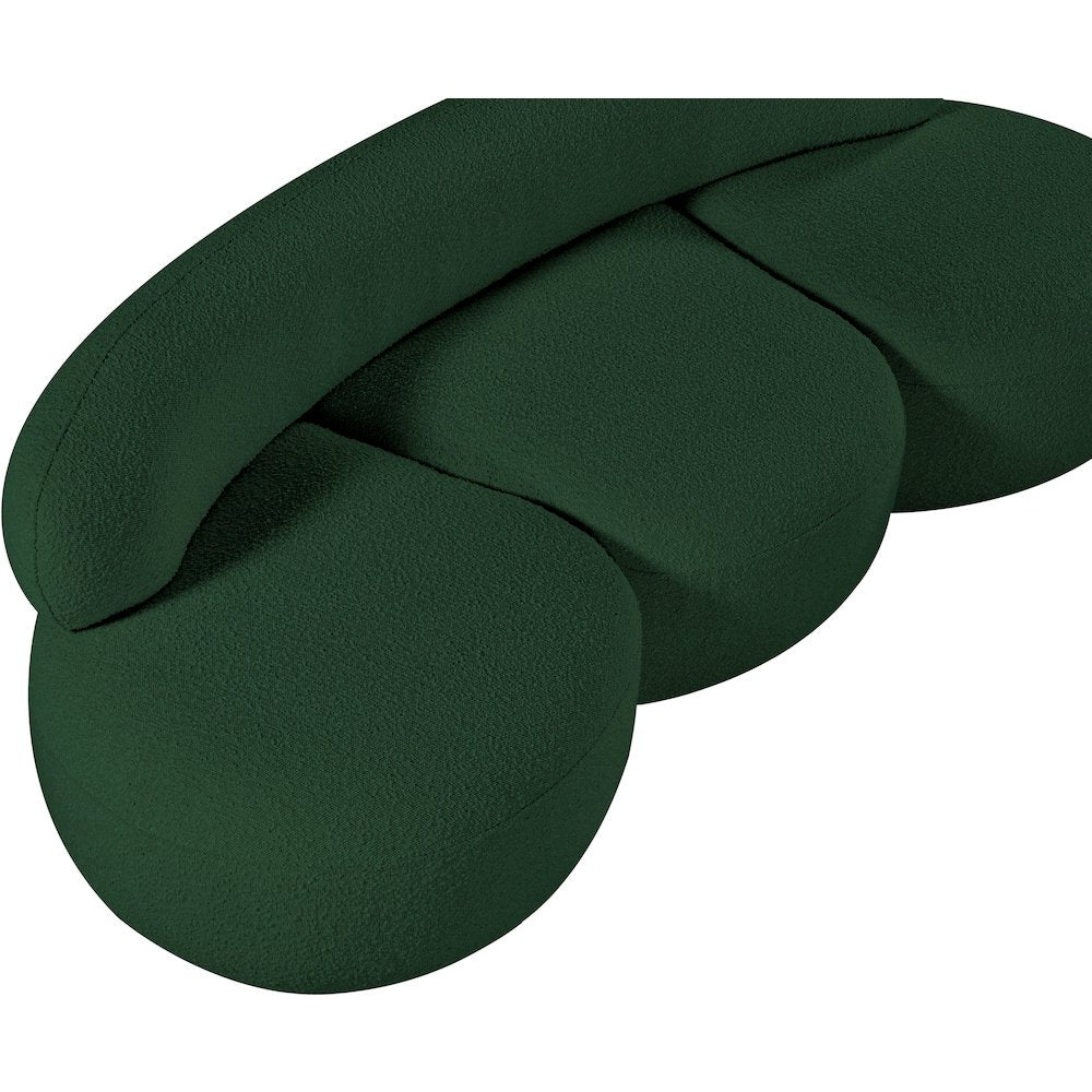 Venti Green Boucle Fabric Chair