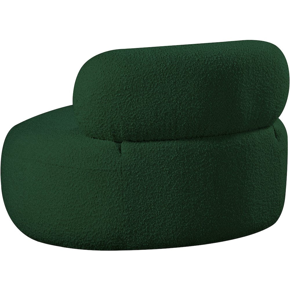 Venti Green Boucle Fabric Chair
