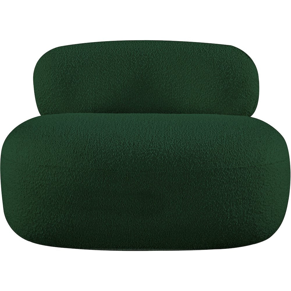 Venti Green Boucle Fabric Chair