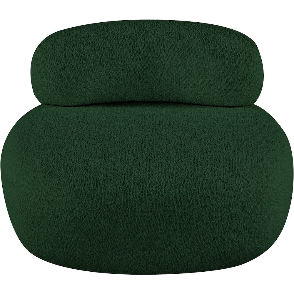 Venti Green Boucle Fabric Chair