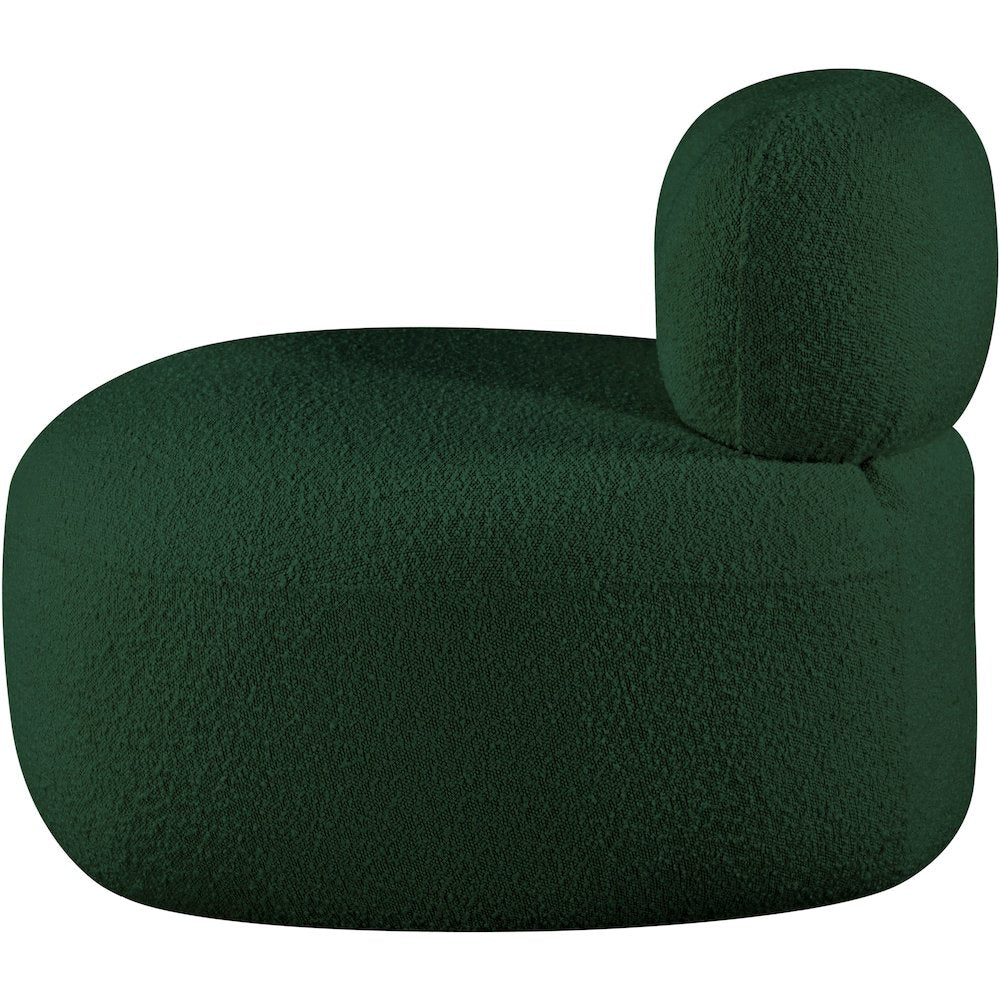 Venti Green Boucle Fabric Chair