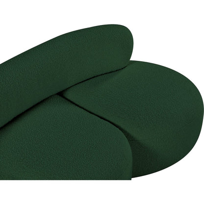 Venti Green Boucle Fabric Loveseat