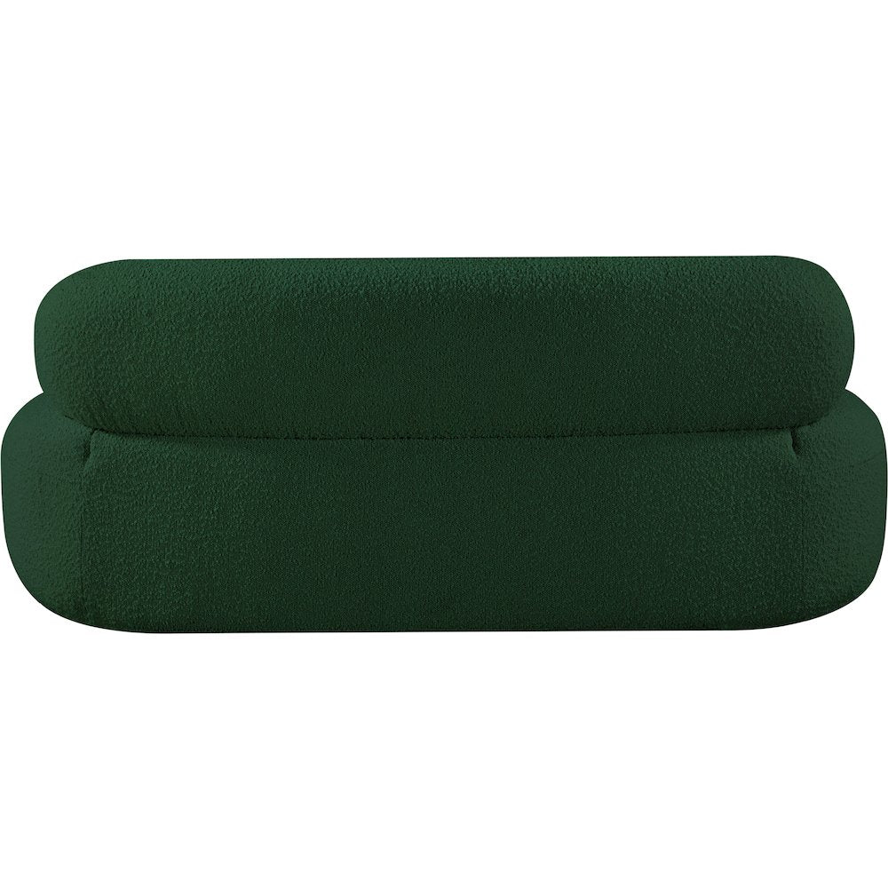 Venti Green Boucle Fabric Loveseat
