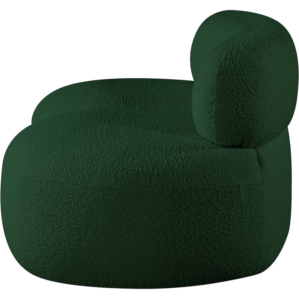 Venti Green Boucle Fabric Loveseat