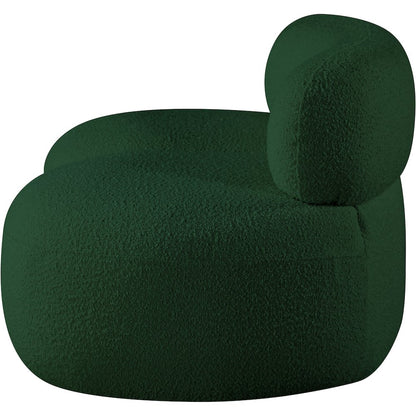 Venti Green Boucle Fabric Loveseat