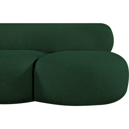 Venti Green Boucle Fabric Loveseat