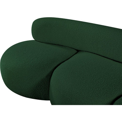 Venti Green Boucle Fabric Sofa