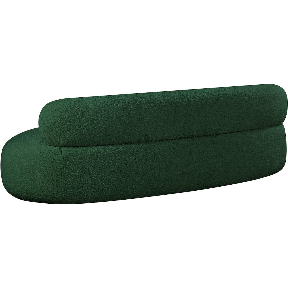 Venti Green Boucle Fabric Sofa