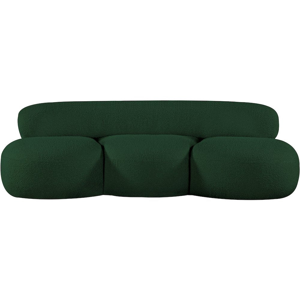 Venti Green Boucle Fabric Sofa