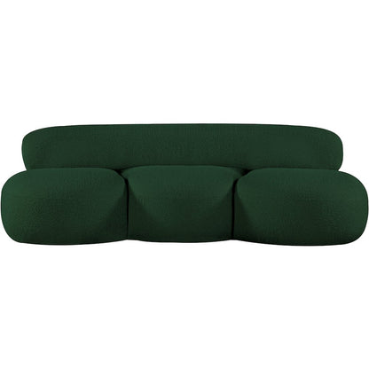 Venti Green Boucle Fabric Sofa