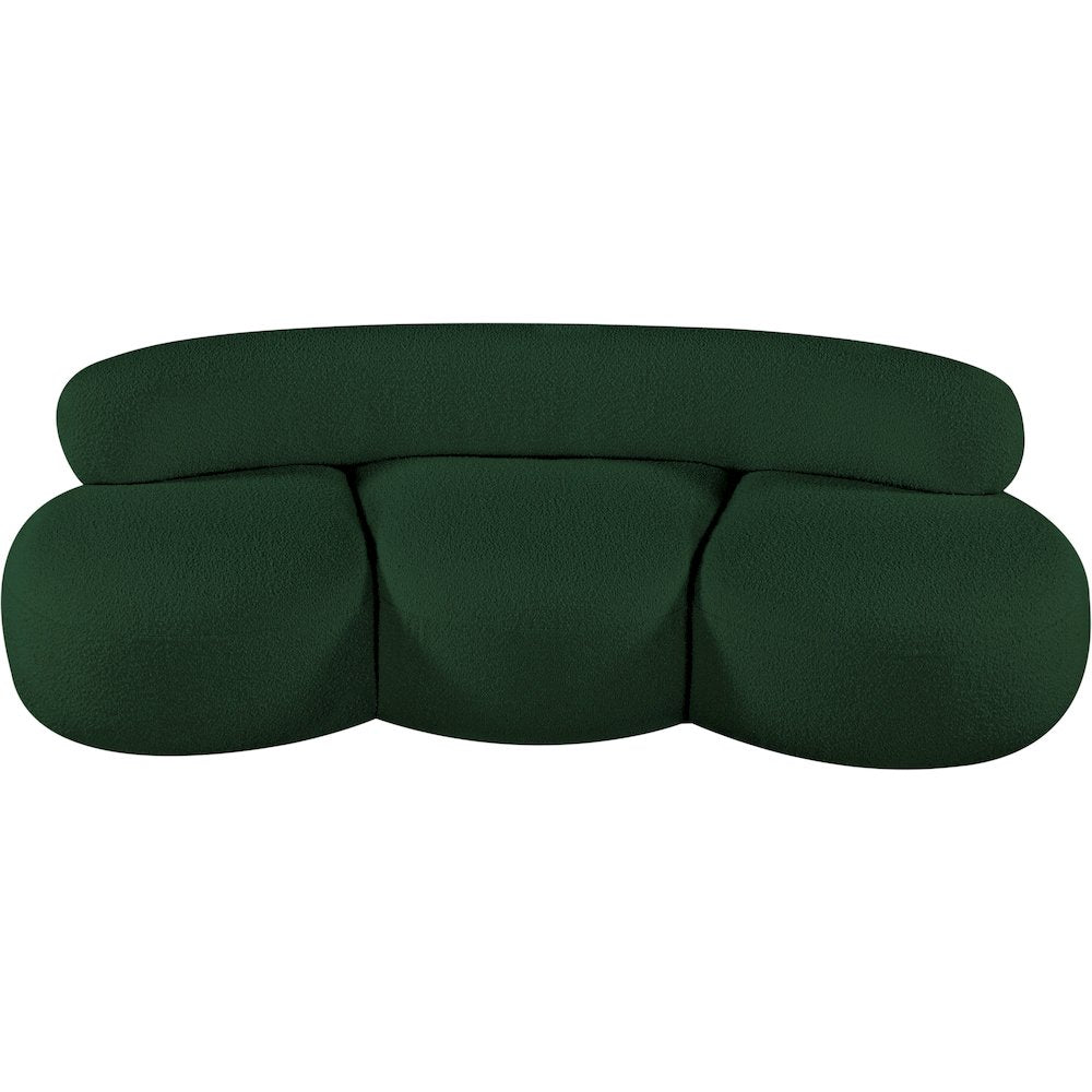 Venti Green Boucle Fabric Sofa
