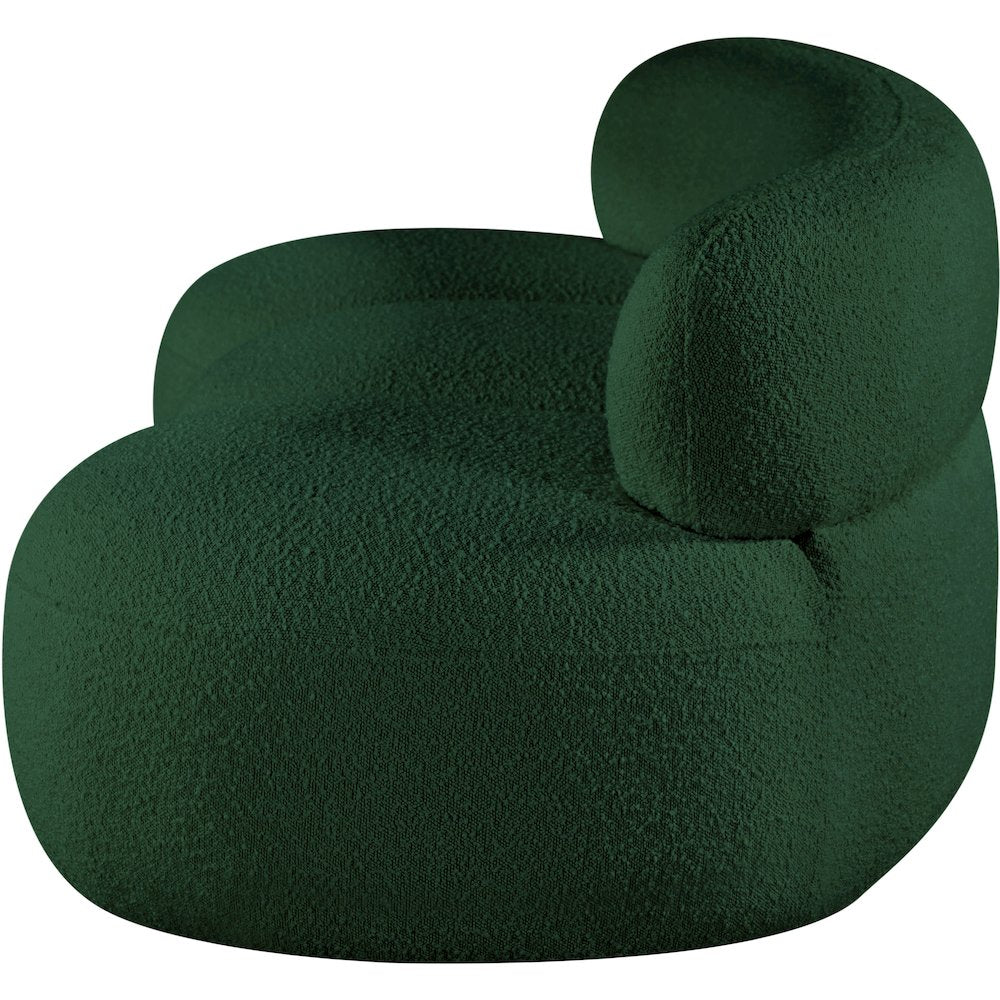 Venti Green Boucle Fabric Sofa