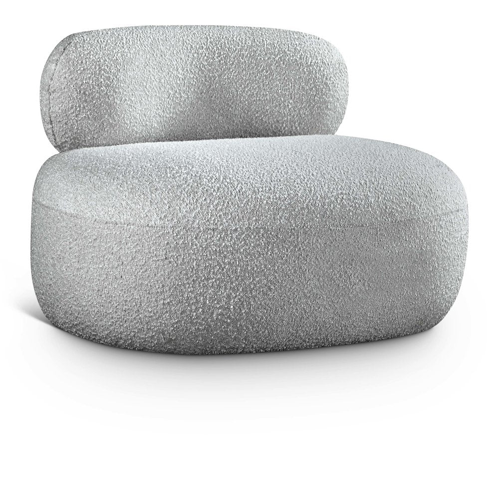 Venti Grey Boucle Fabric Chair