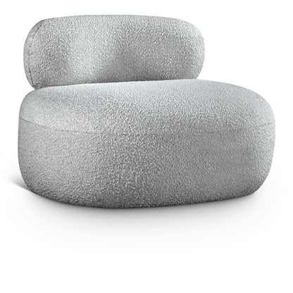 Venti Grey Boucle Fabric Chair