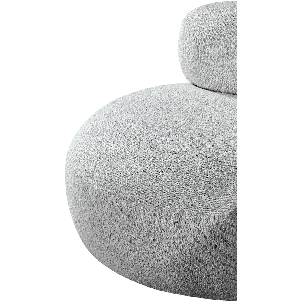 Venti Grey Boucle Fabric Chair